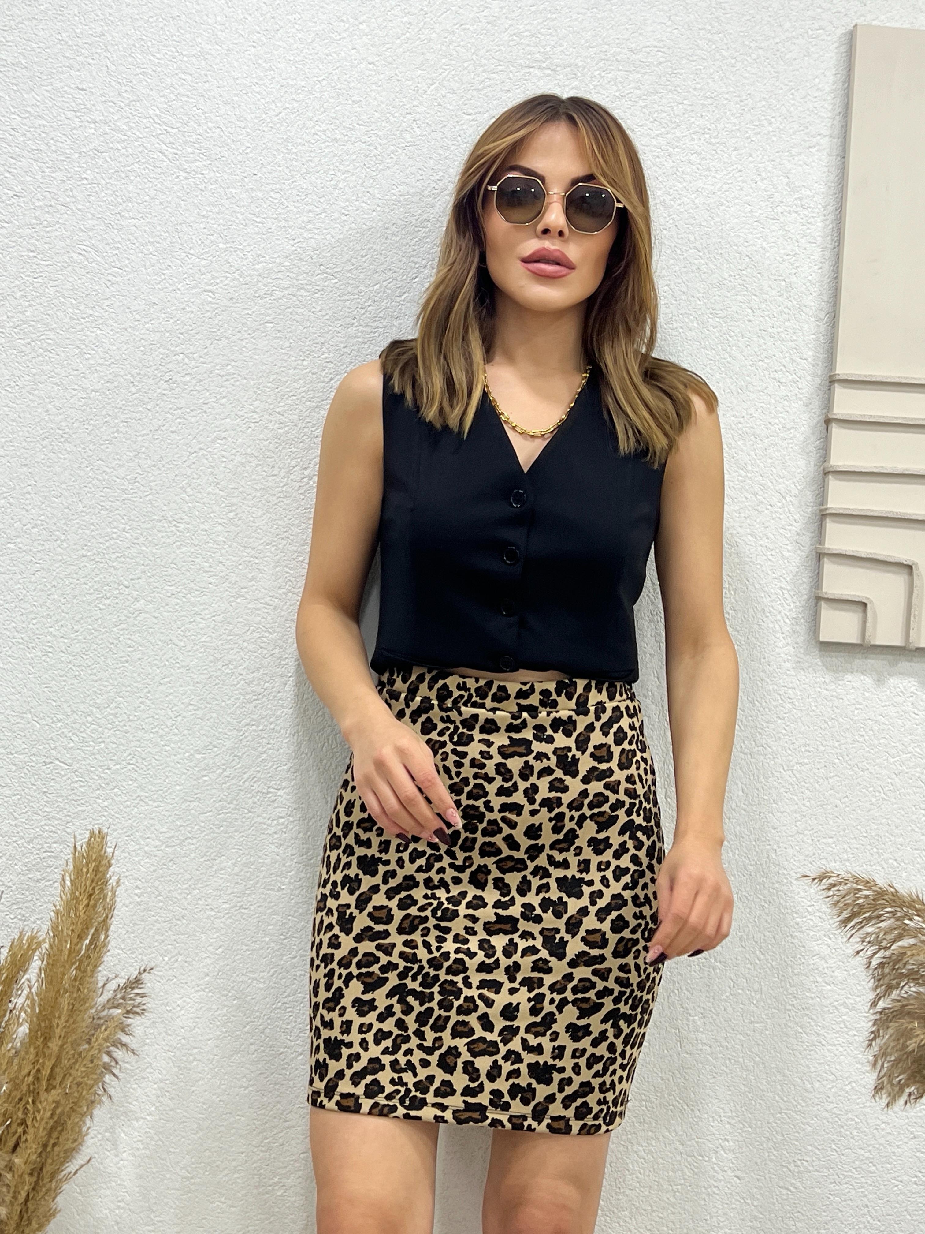 Premi̇um Seri̇ Full Li̇krali Leopar Desen Etek