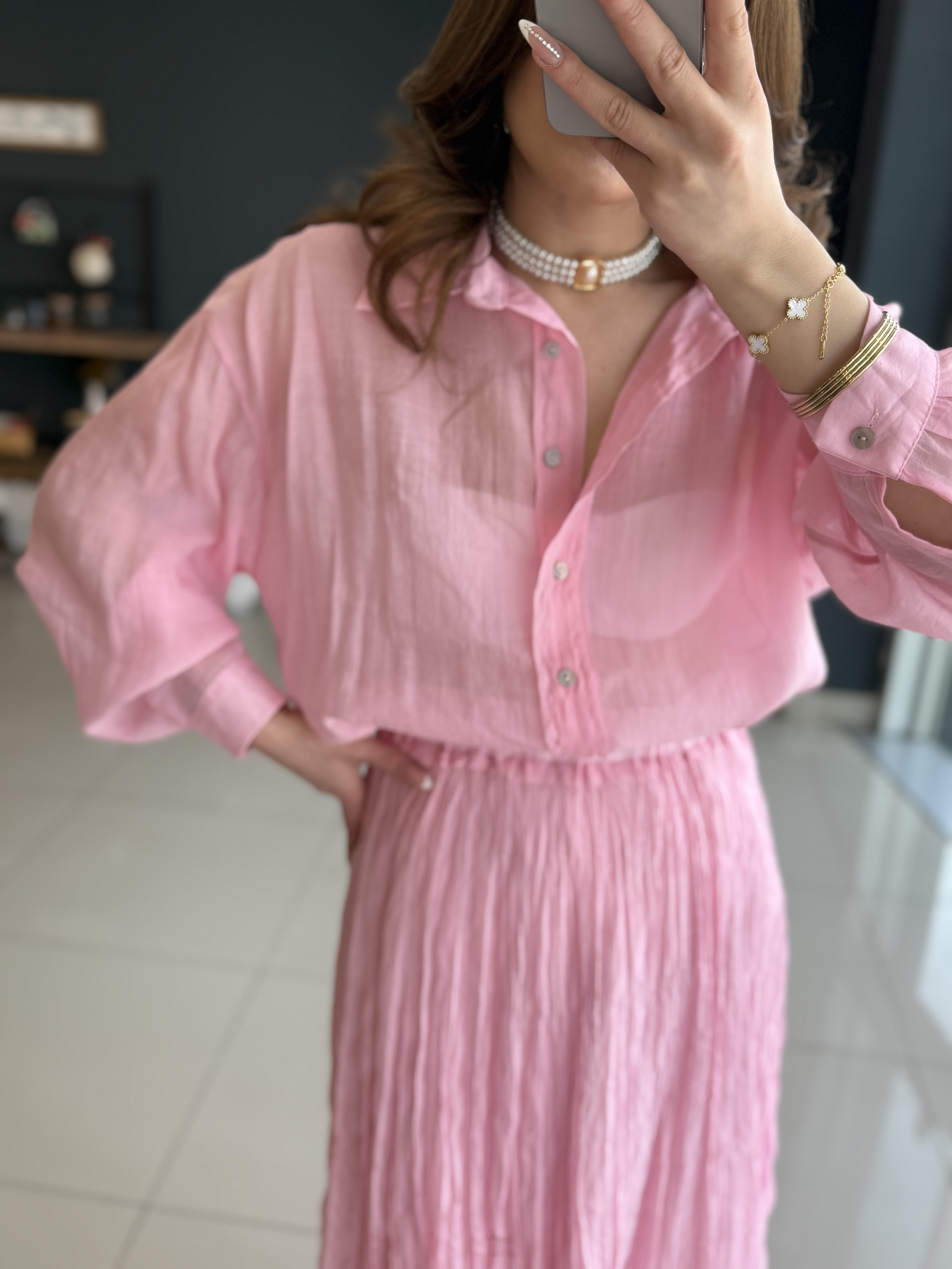 Premi̇um Seri̇ Gömlek Pembe
