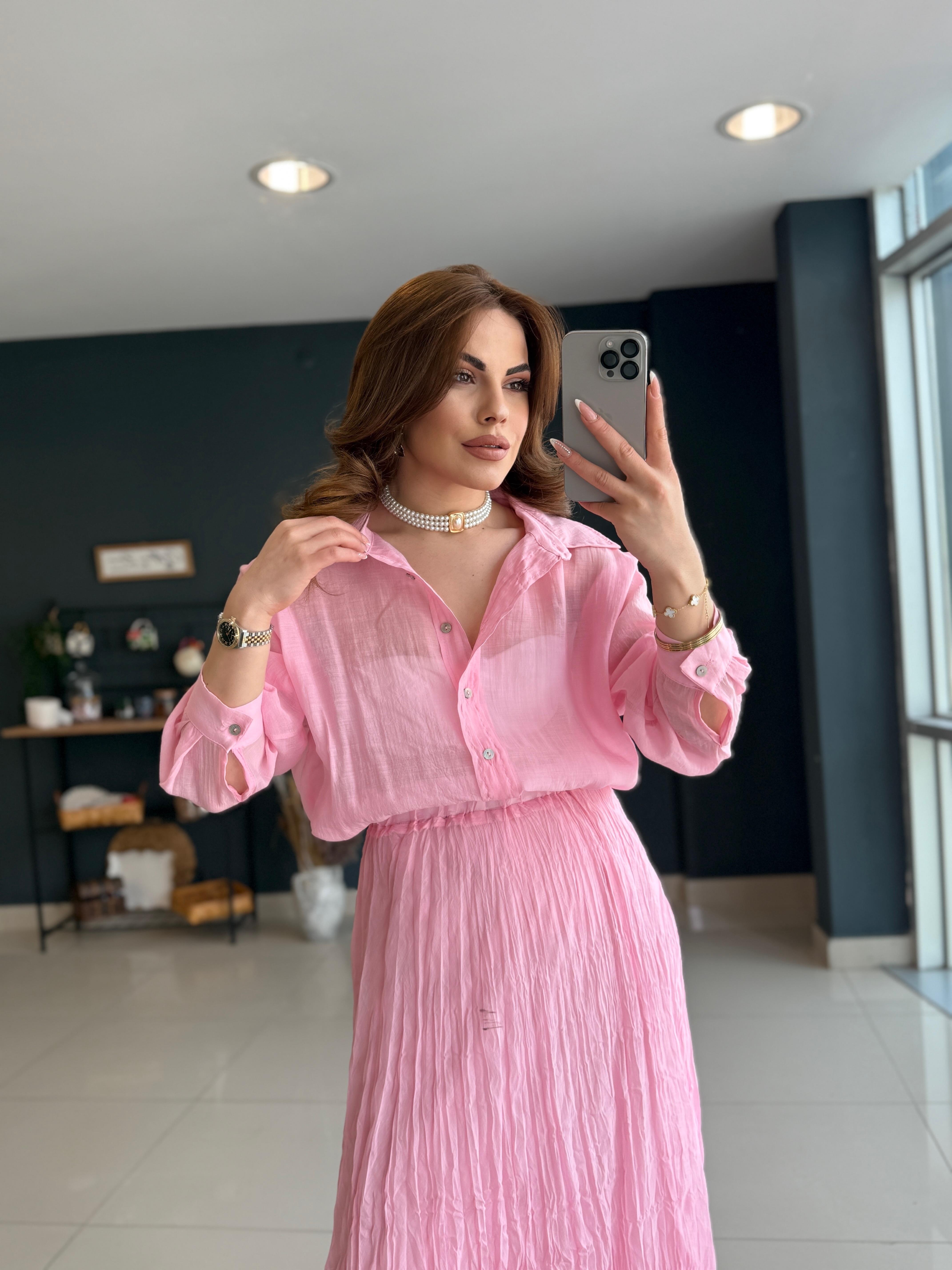 Premi̇um Seri̇ Gömlek Pembe
