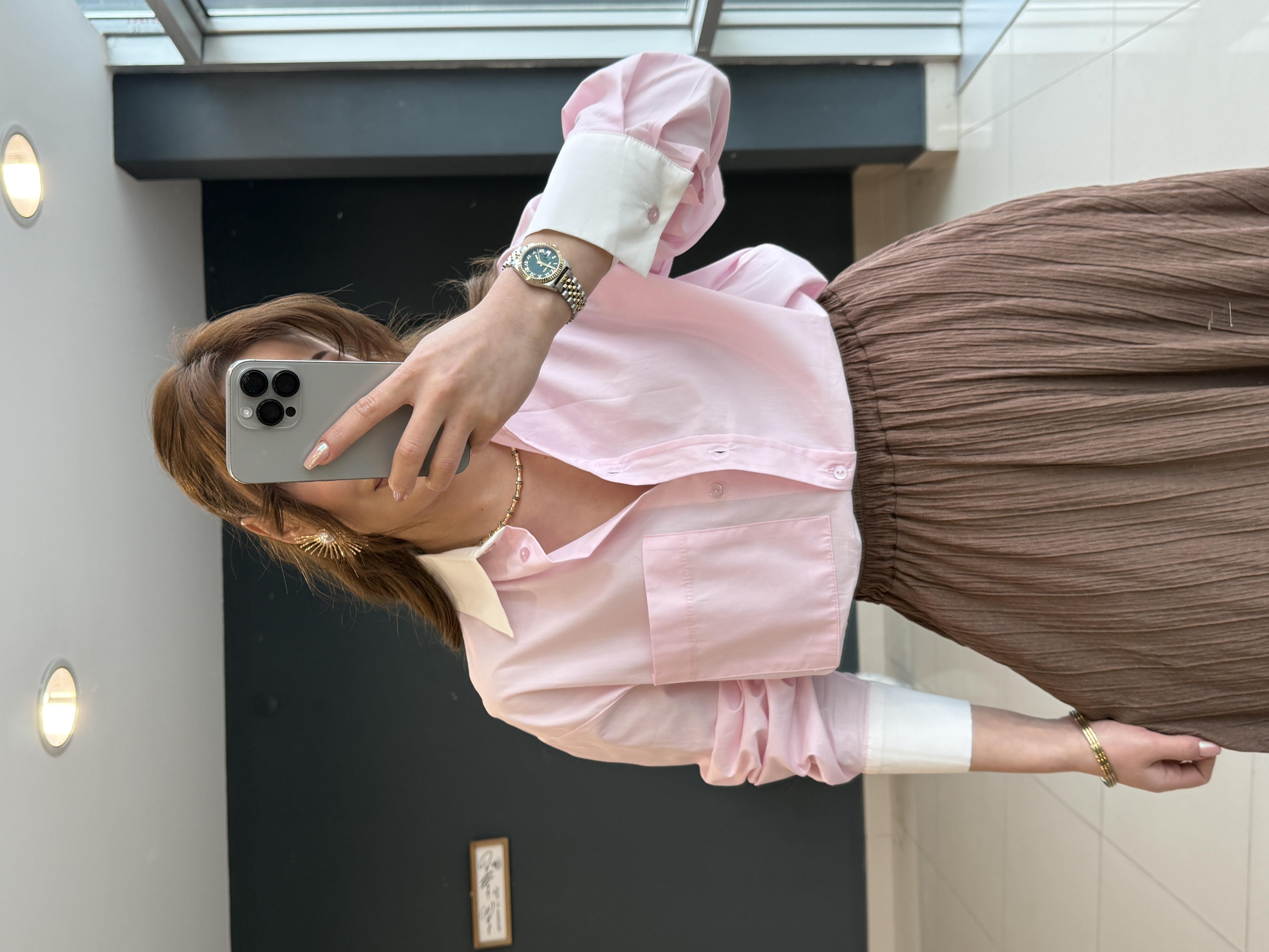 Premi̇um Seri̇ Popli̇n Gömlek Pembe