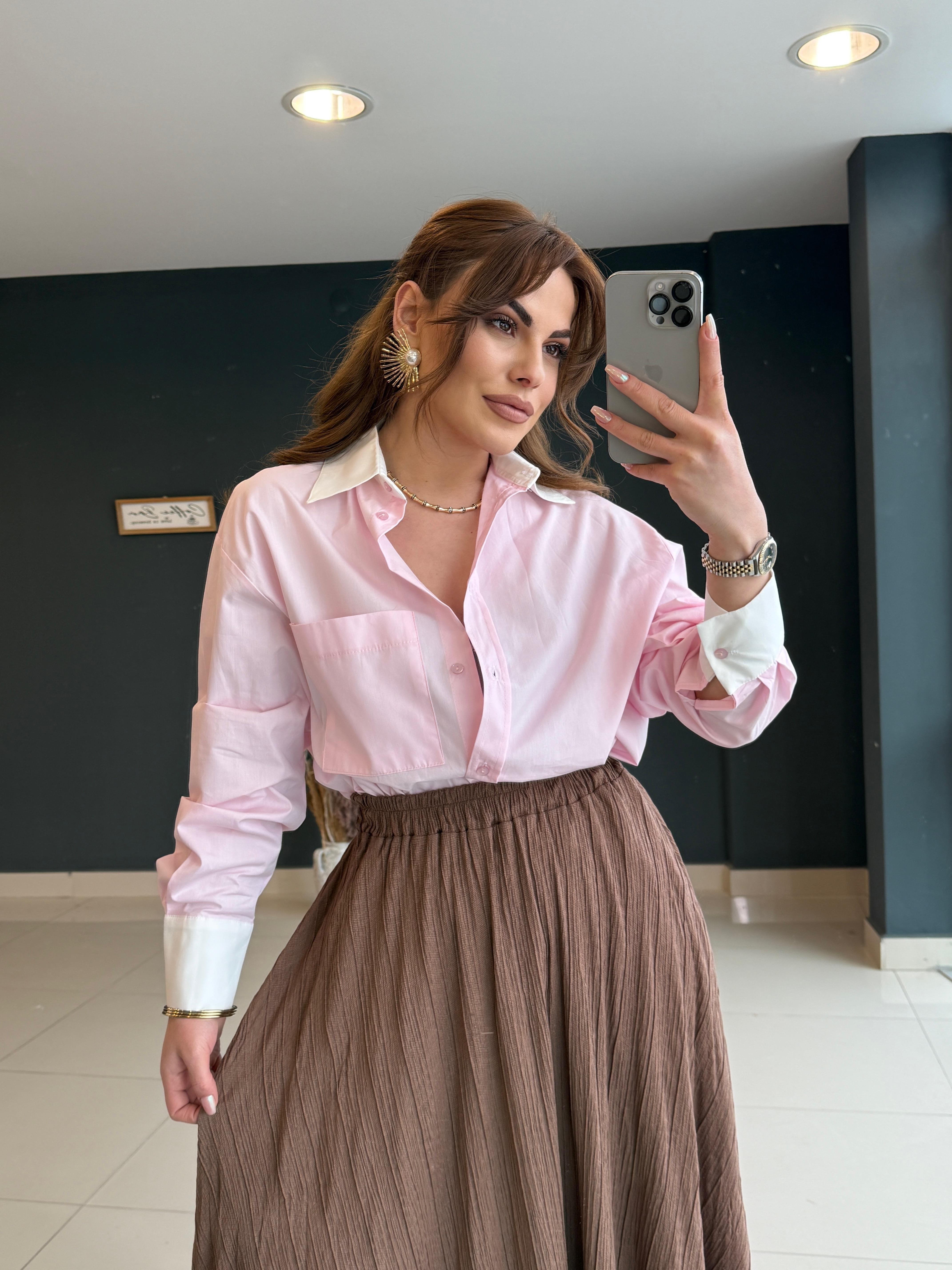 Premi̇um Seri̇ Popli̇n Gömlek Pembe