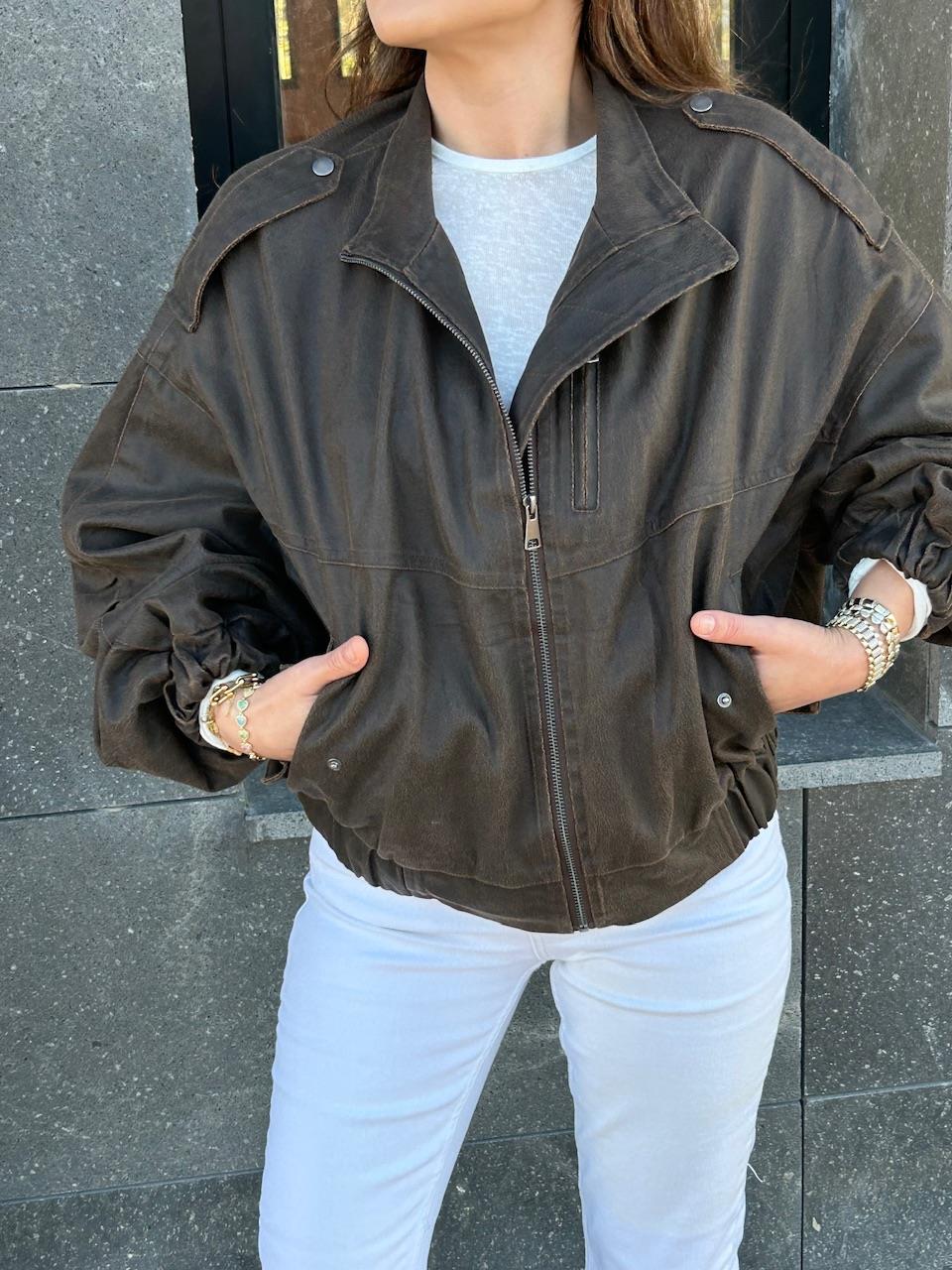 PREMİUM SERİ YIKAMA DERİ CEKET