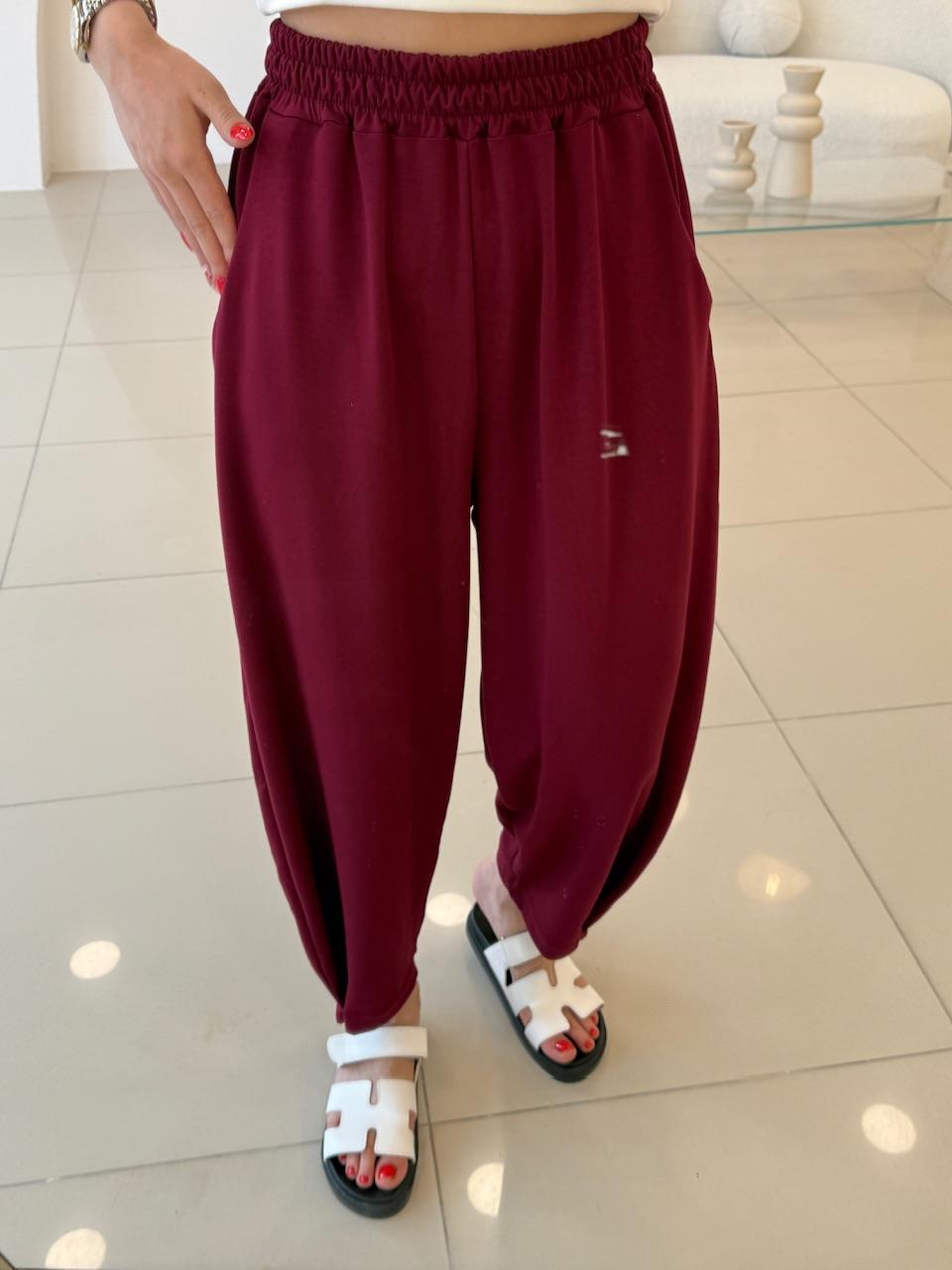 RAHAT KESİM MODAL KUMAŞ ŞALVAR BORDO