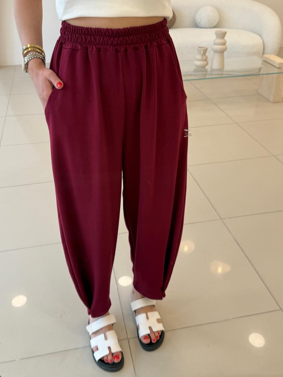 RAHAT KESİM MODAL KUMAŞ ŞALVAR BORDO