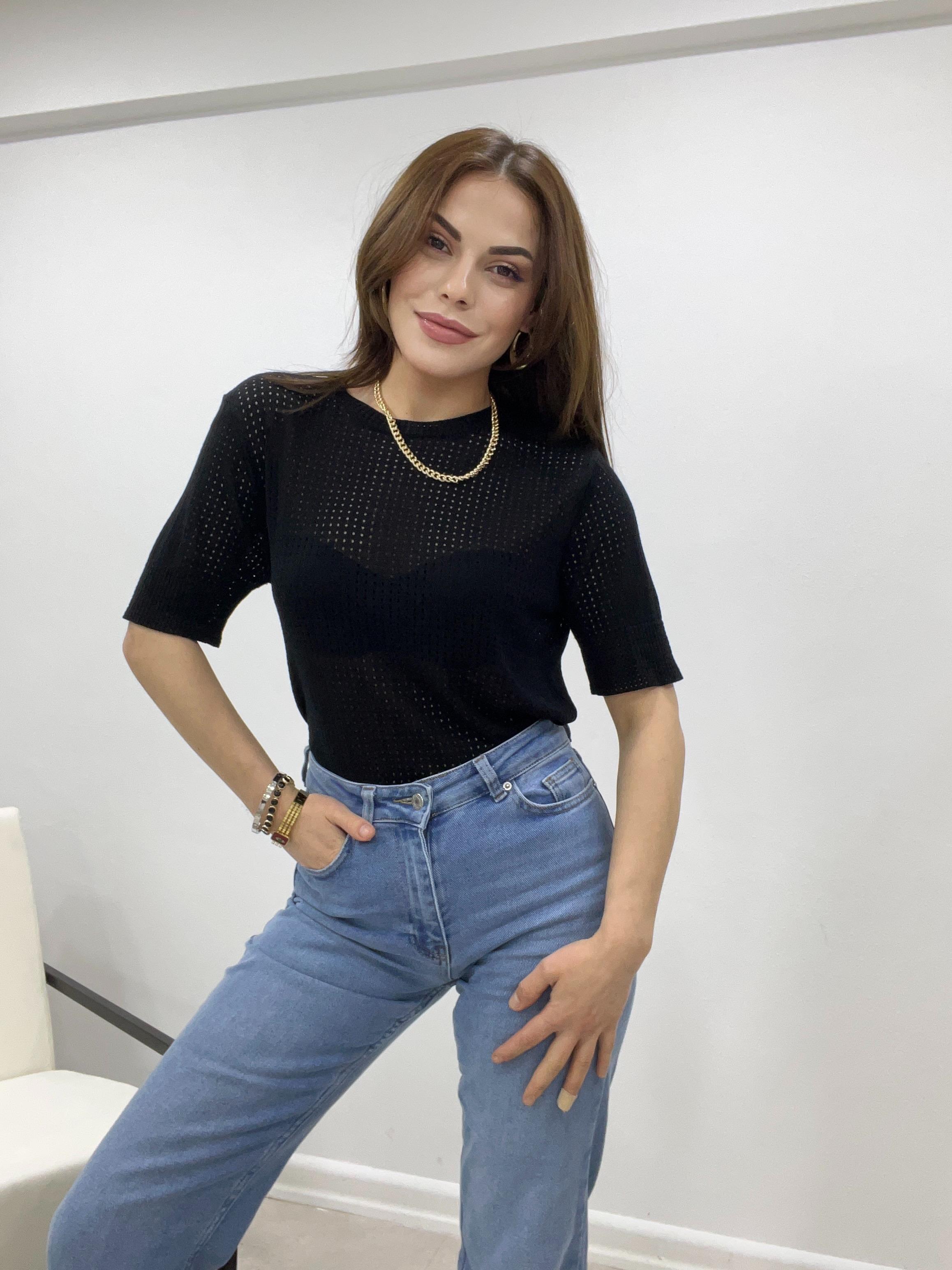 Si̇yah Deli̇kli̇ Merseri̇ze Bluz