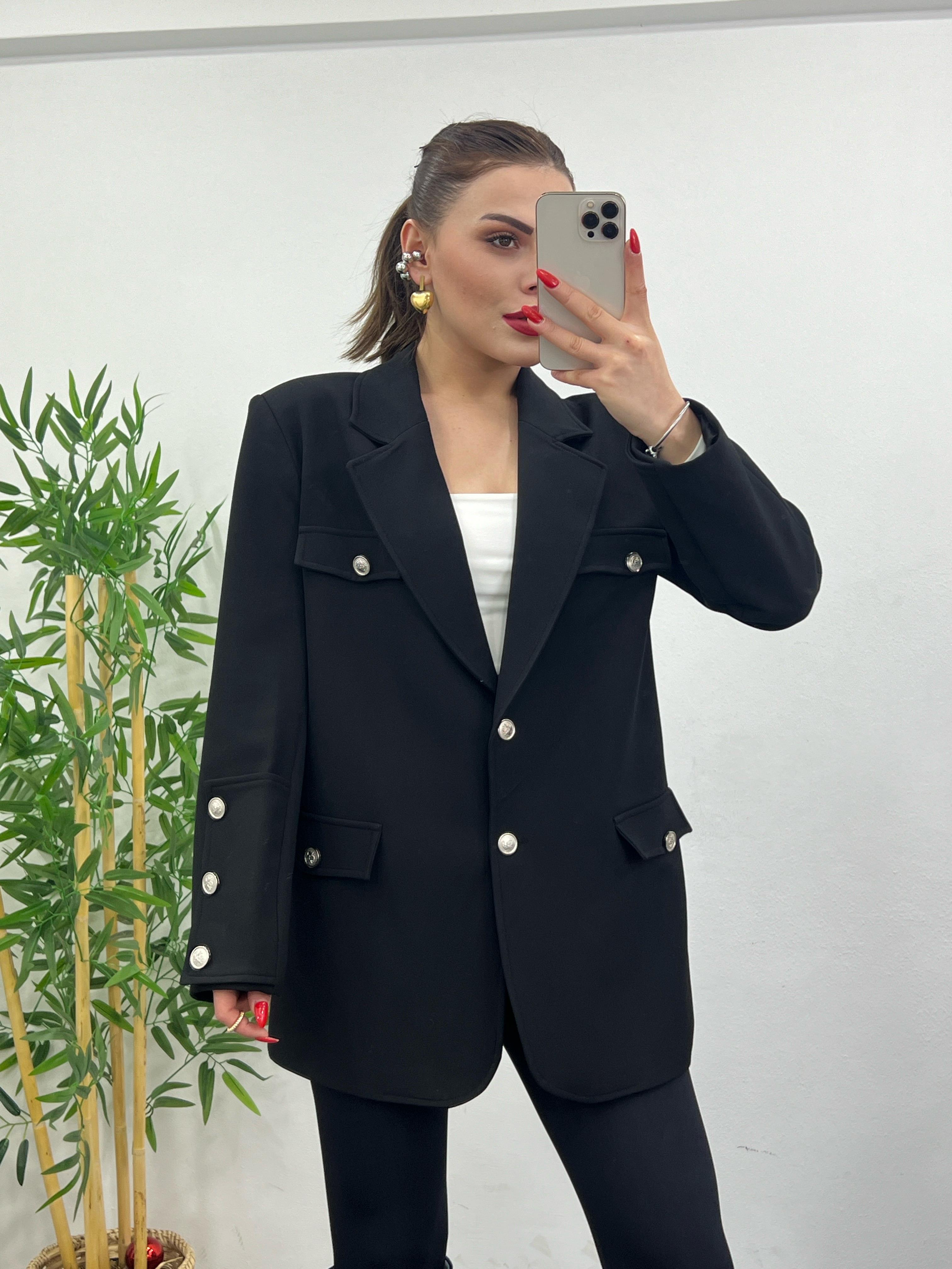 Tasarim Özel Seri̇ Bleazer Ceket Si̇yah