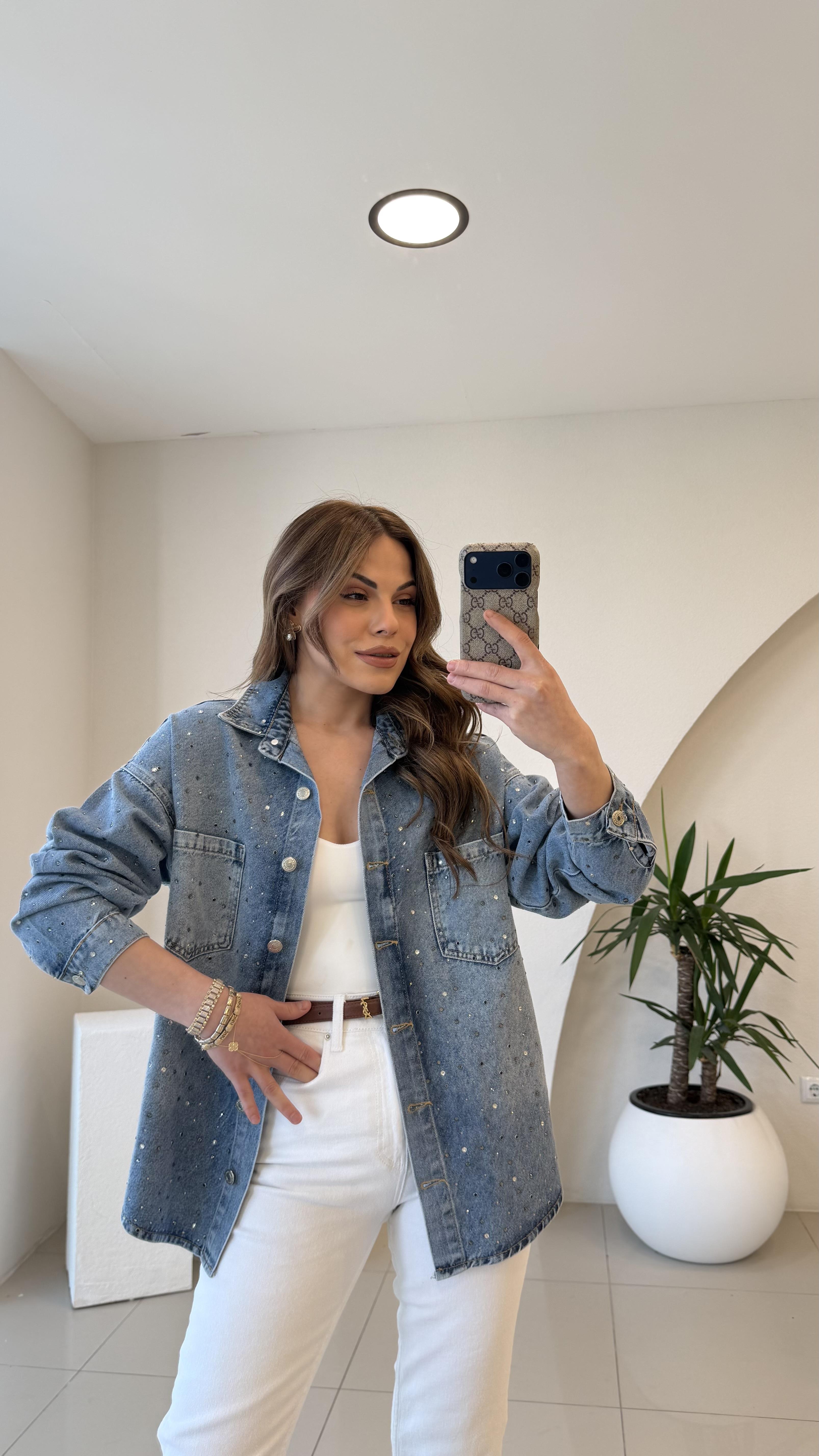 TAŞLI ÖZEL SERİ DENIM CEKET GÖMLEK
