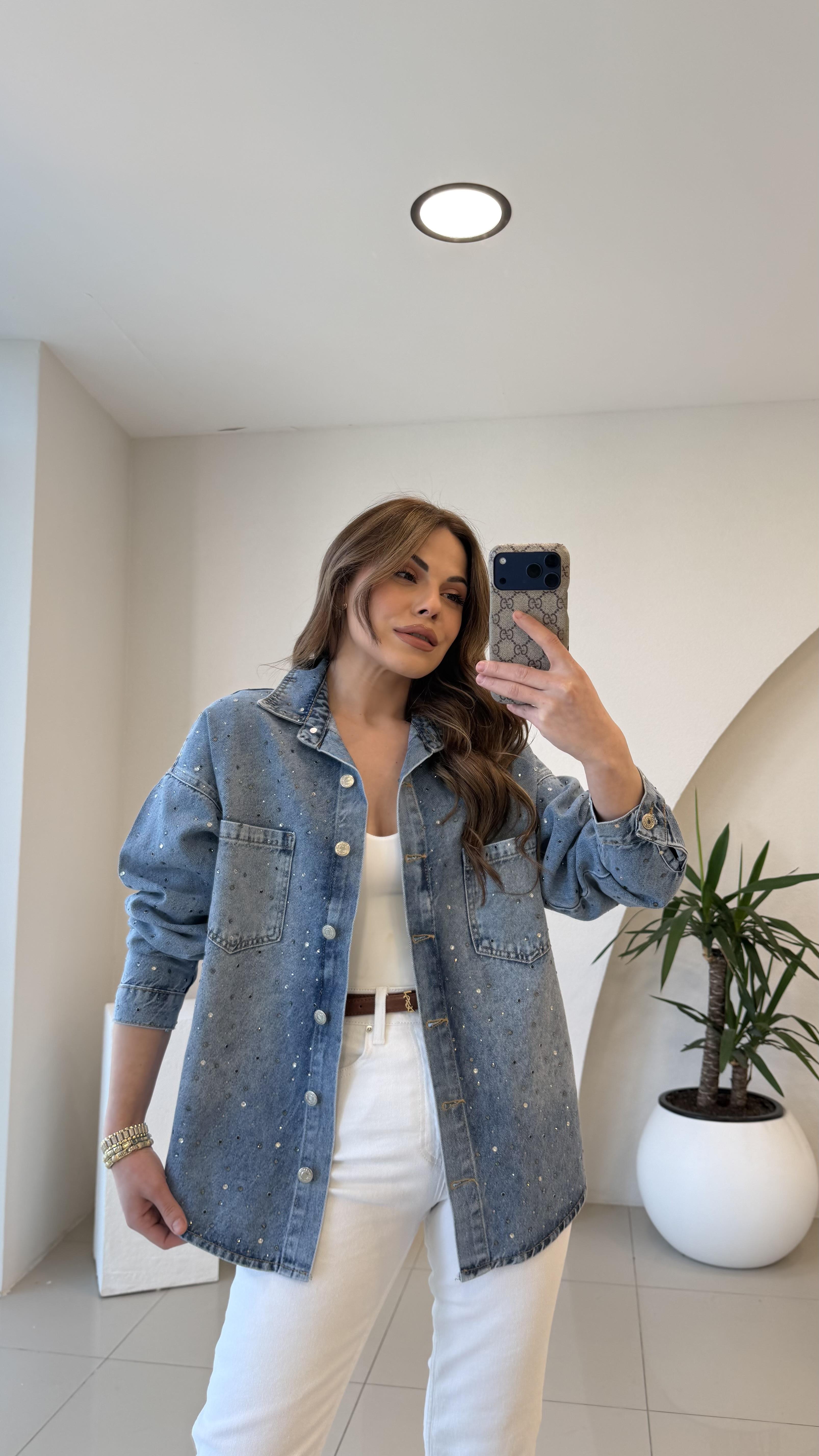 TAŞLI ÖZEL SERİ DENIM CEKET GÖMLEK