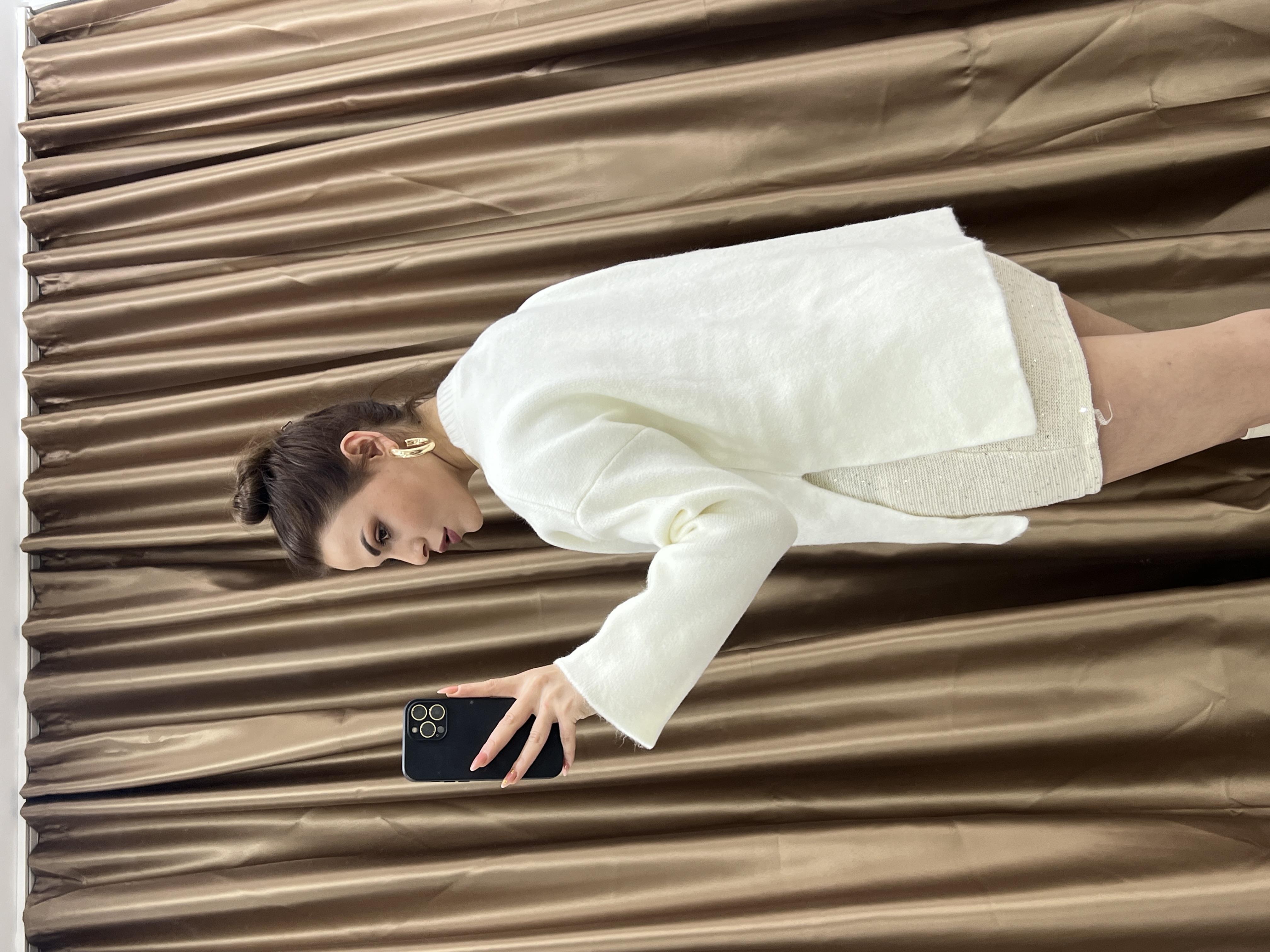 Yandan Yirtmaçli Duble Kol Tri̇ko