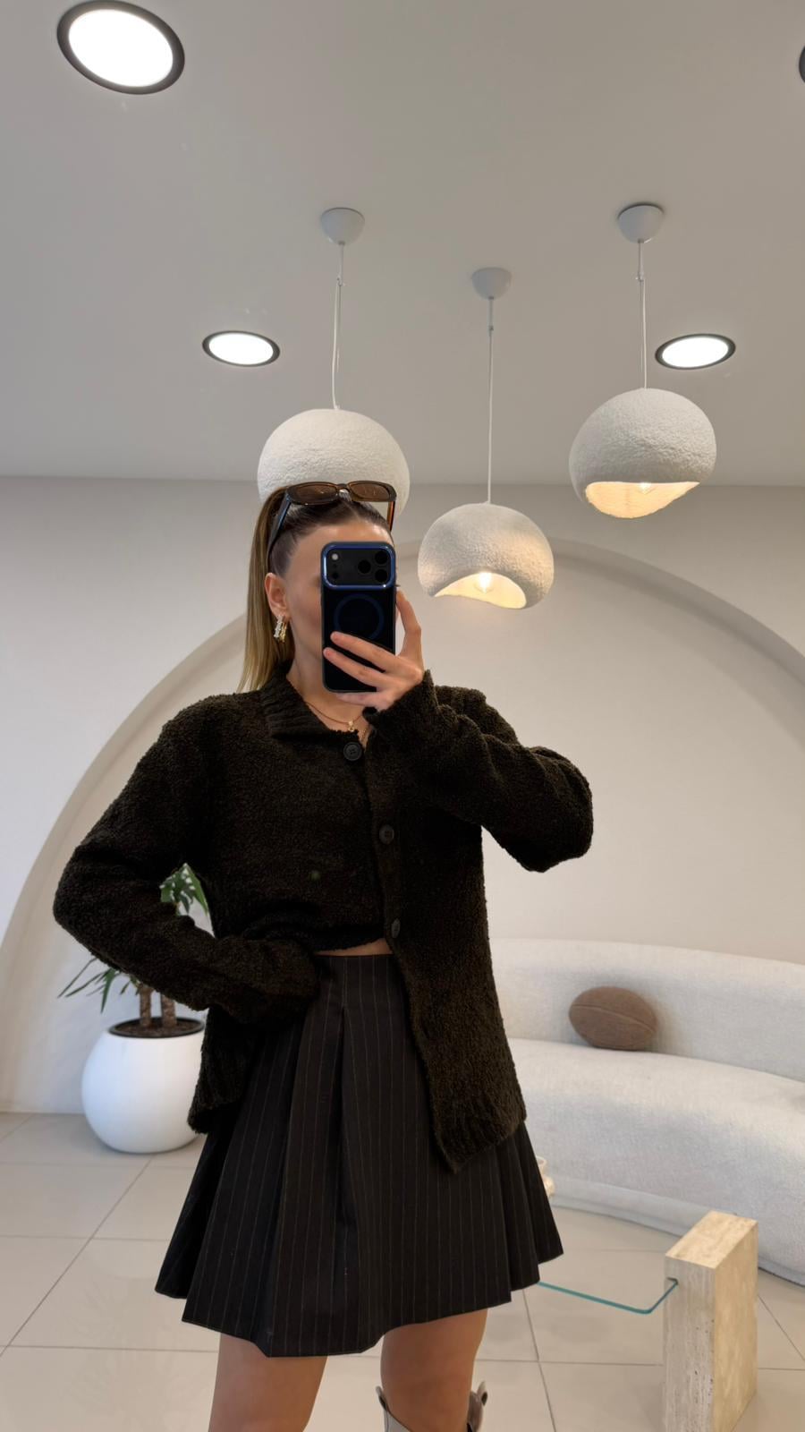 YUMOŞ DOKU BUKLET HIRKA KAHVE