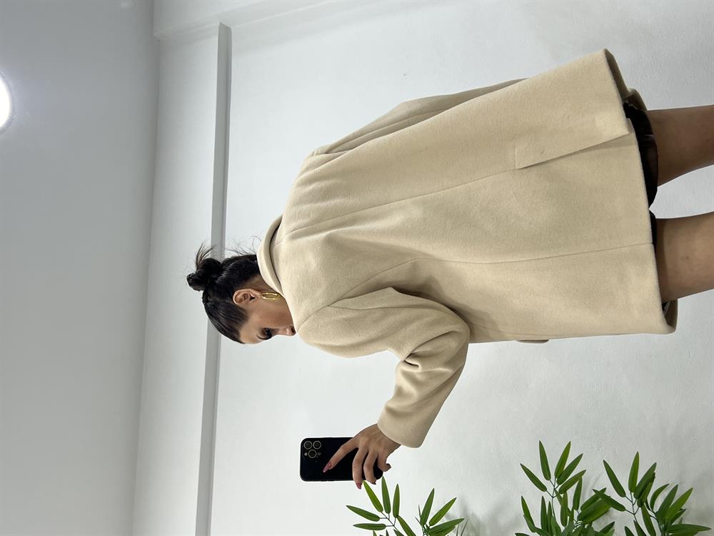 Bej Özel Doku Bleazer Ceket