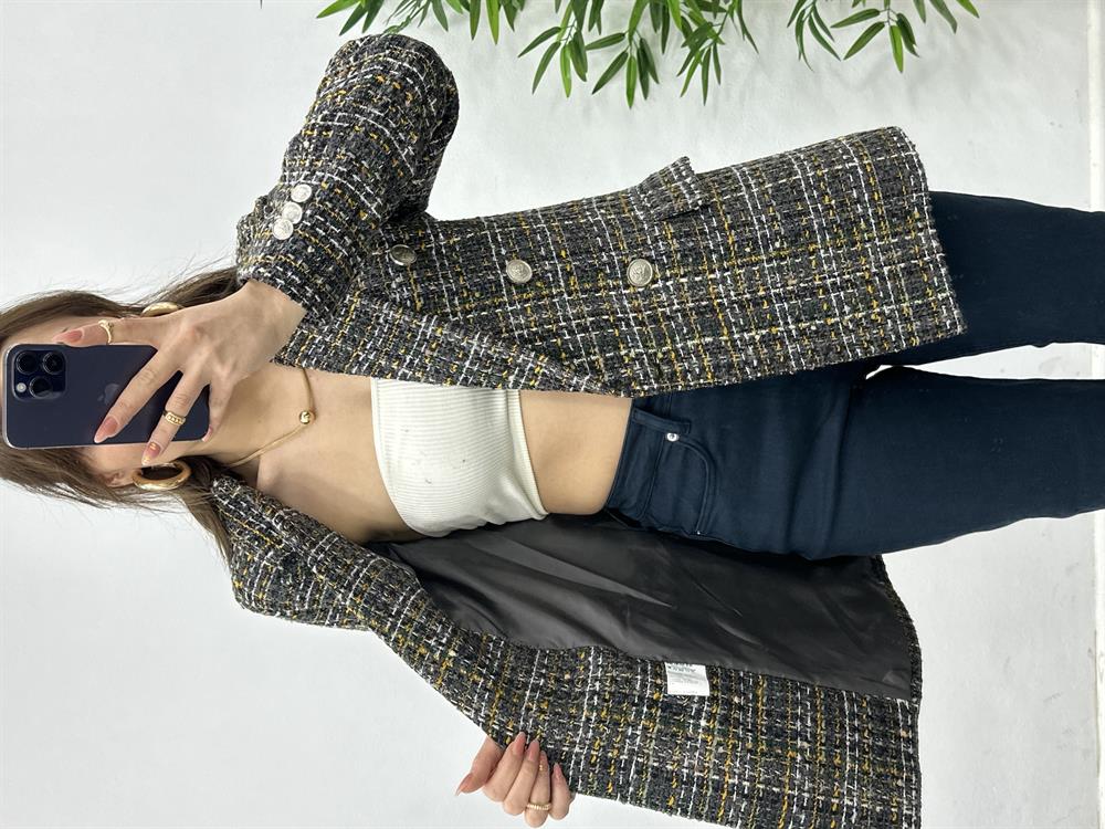 Renkli̇ Ekose Desen Belazer Ceket