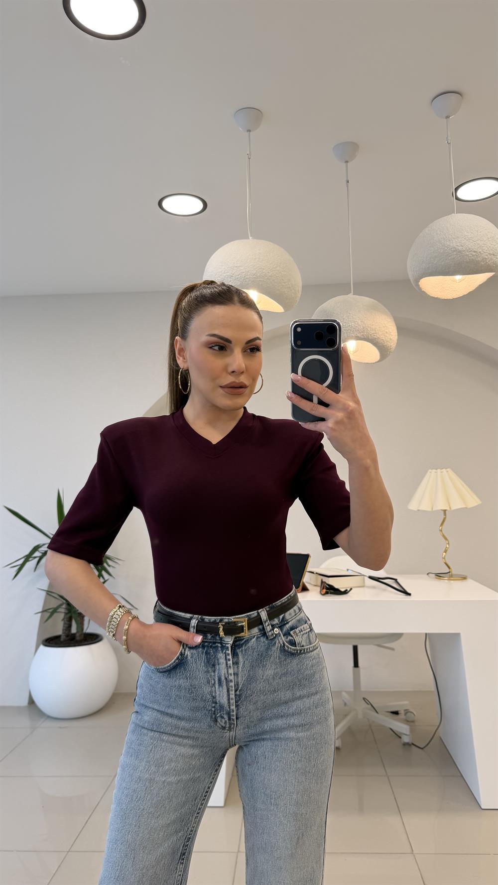  VATKALI KISIK V YAKA BADDY SUIT BORDO