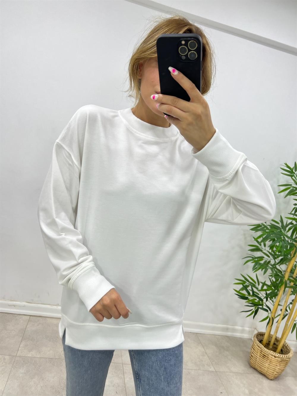 1.Sinif Kali̇te Basi̇c Sweat Beyaz
