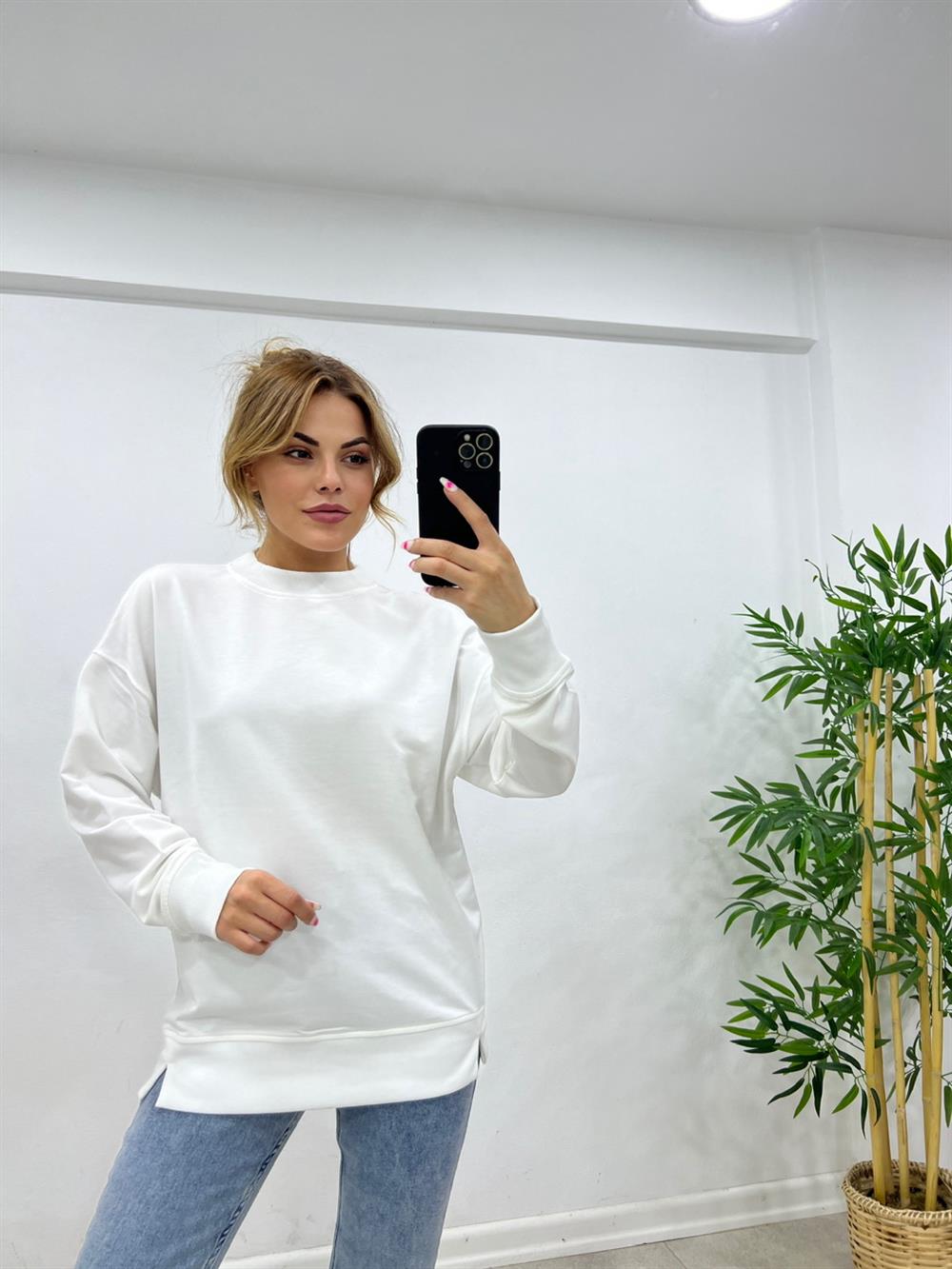 1.Sinif Kali̇te Basi̇c Sweat Beyaz