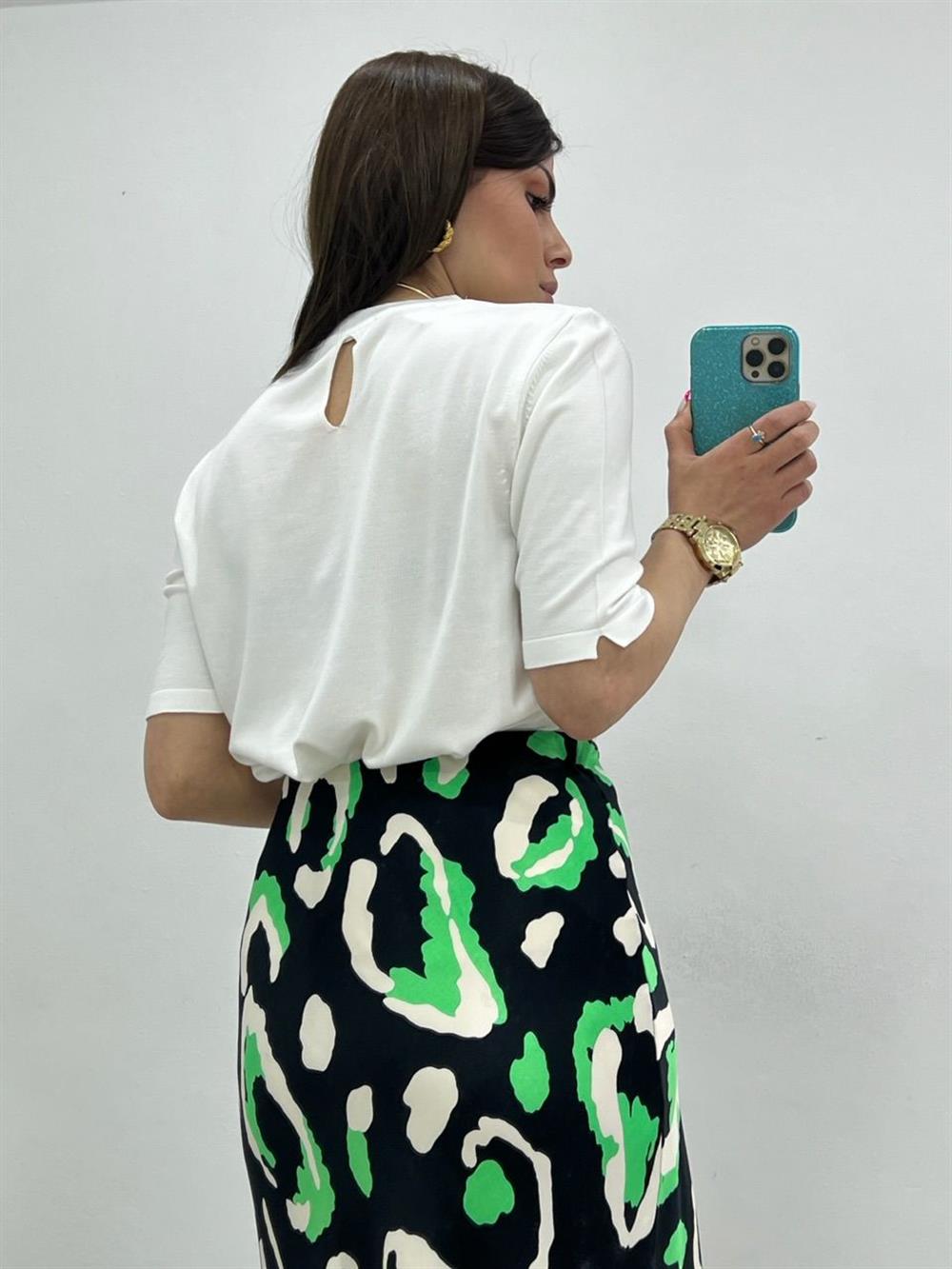 Bi̇si̇klet Yaka Tri̇ko Beyaz