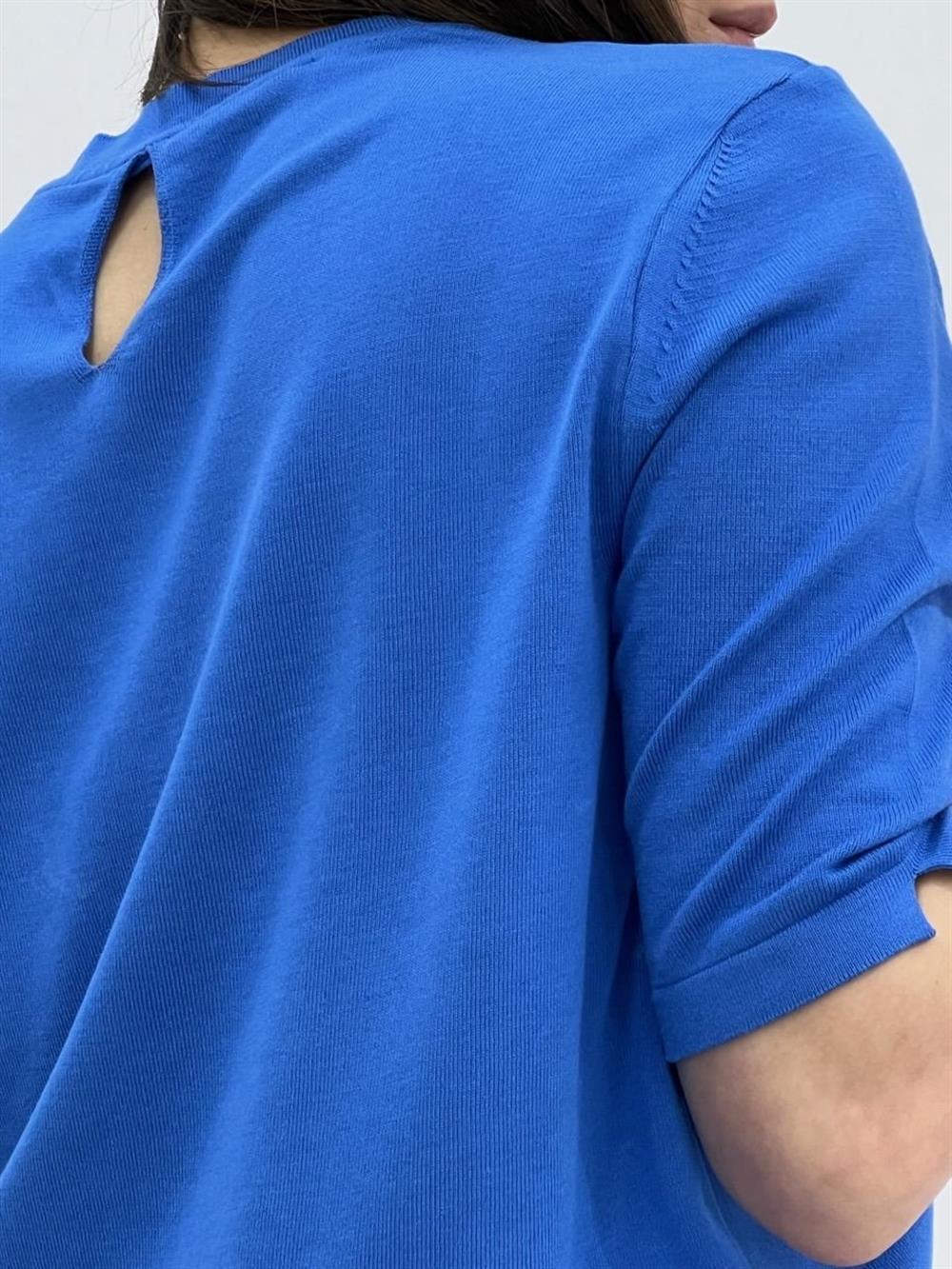 Bi̇si̇klet Yaka Tri̇ko Mavi̇