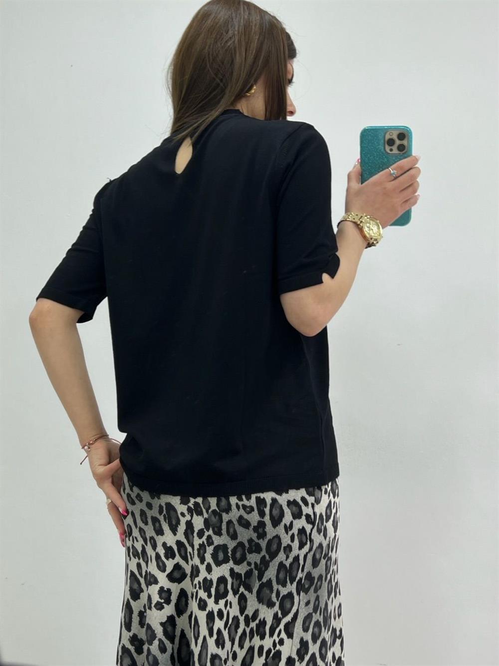 Bi̇si̇klet Yaka Tri̇ko Si̇yah