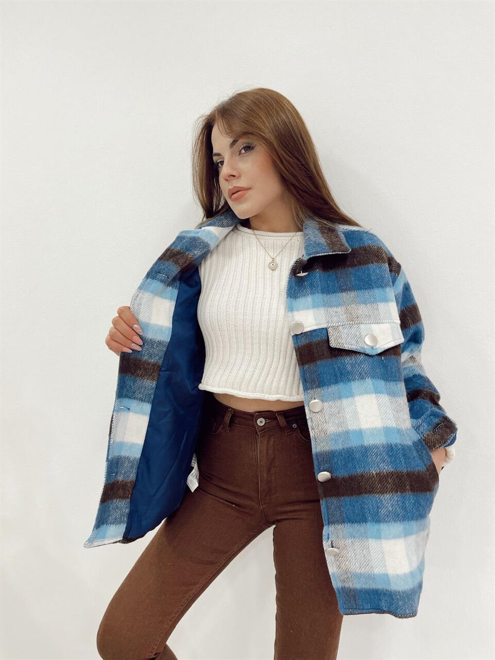 Ekose Astarli Ceket Gömlek