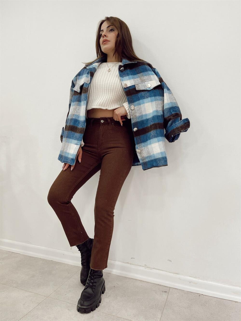 Ekose Astarli Ceket Gömlek