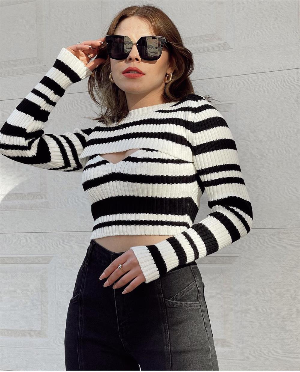 İki̇ Parça Crop Tri̇ko