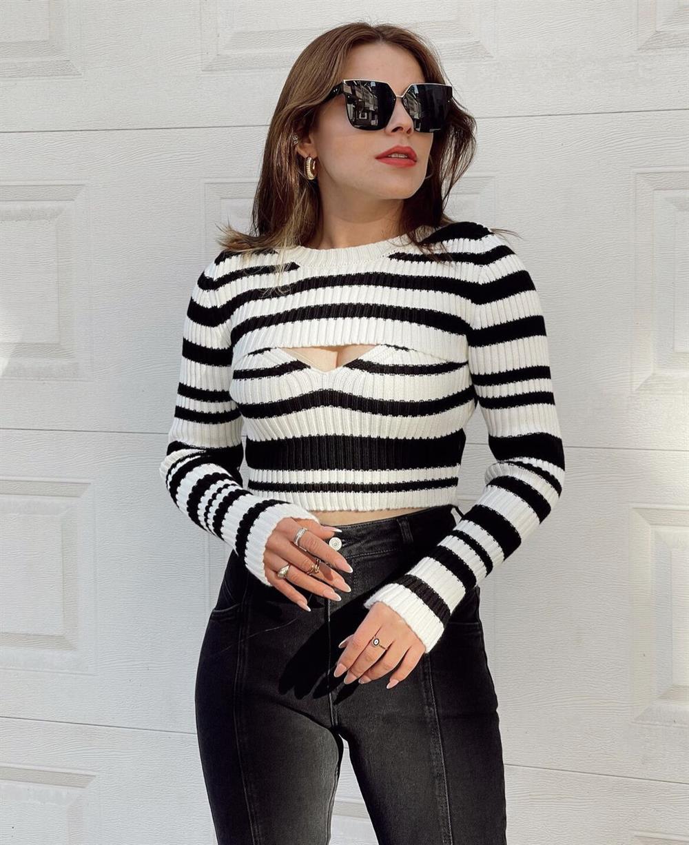 İki̇ Parça Crop Tri̇ko