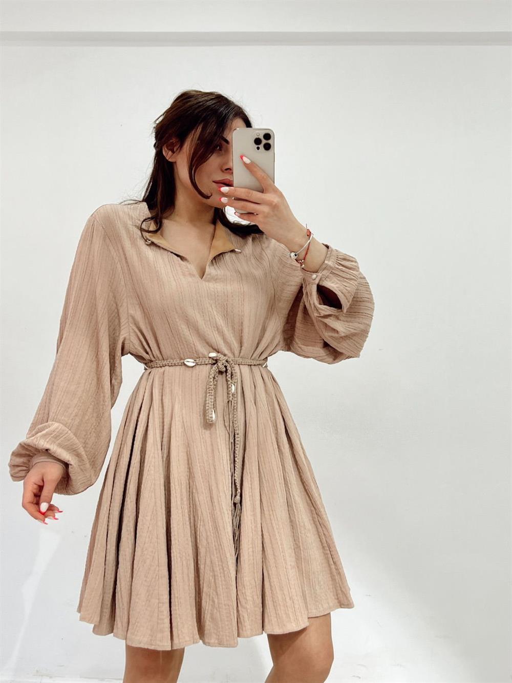 Keten Elbi̇se Camel