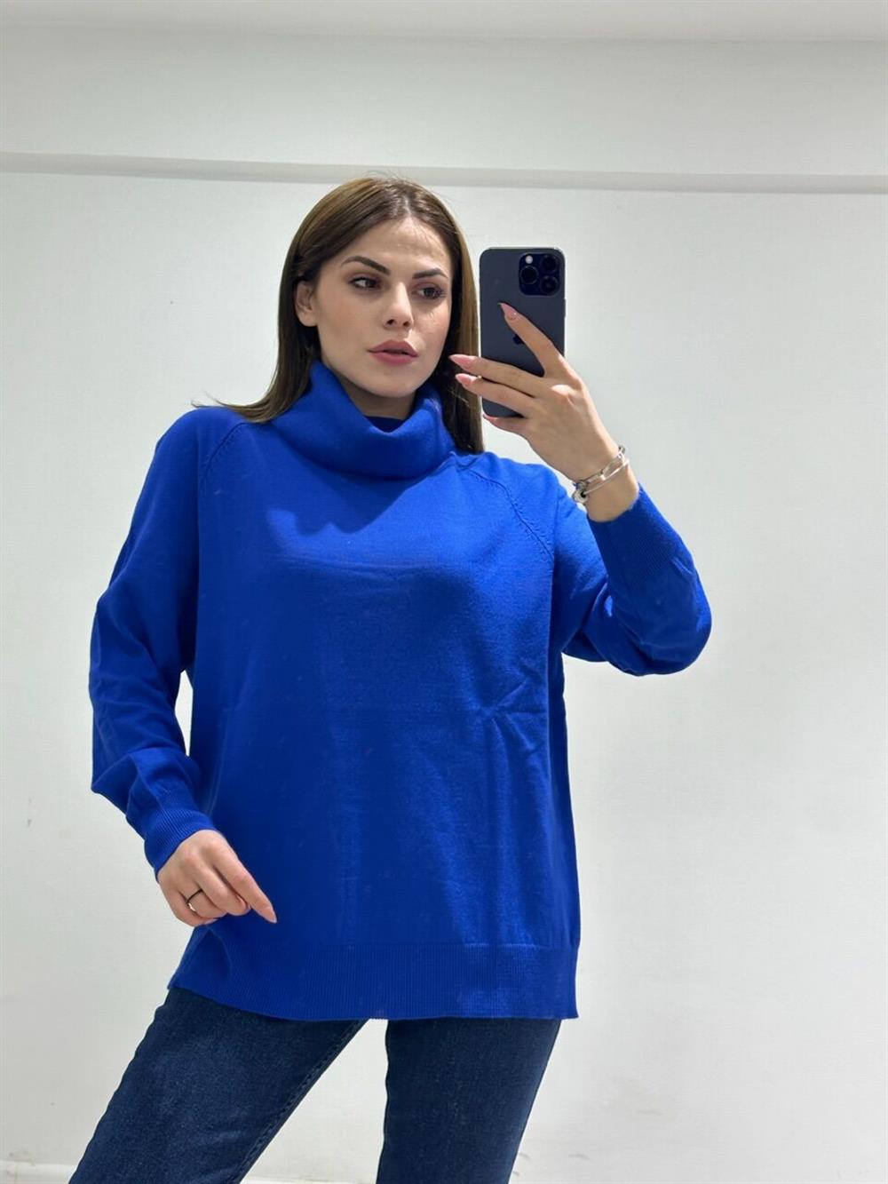 Saks Degaje Yaka Tri̇ko