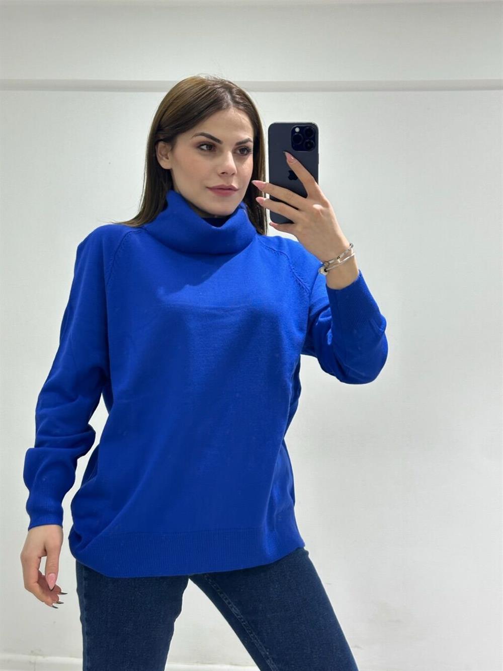 Saks Degaje Yaka Tri̇ko