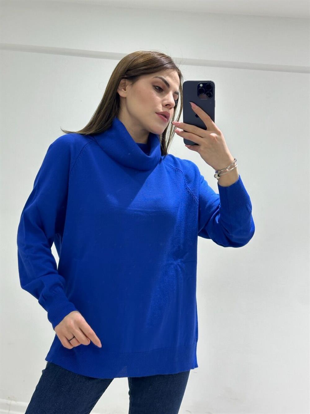 Saks Degaje Yaka Tri̇ko