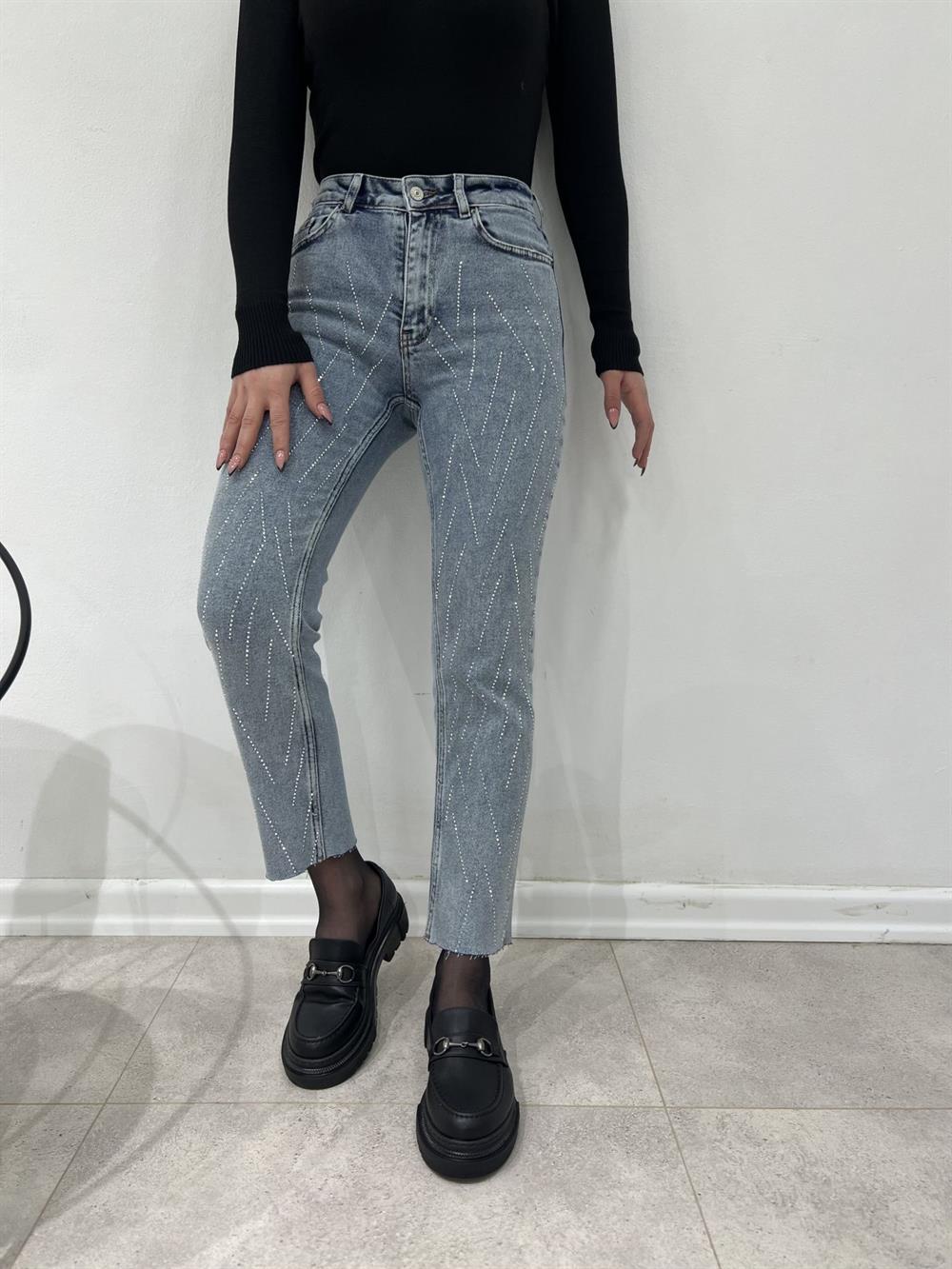 Verev Taşli Mavi̇ Jean - Şulenin Butiği