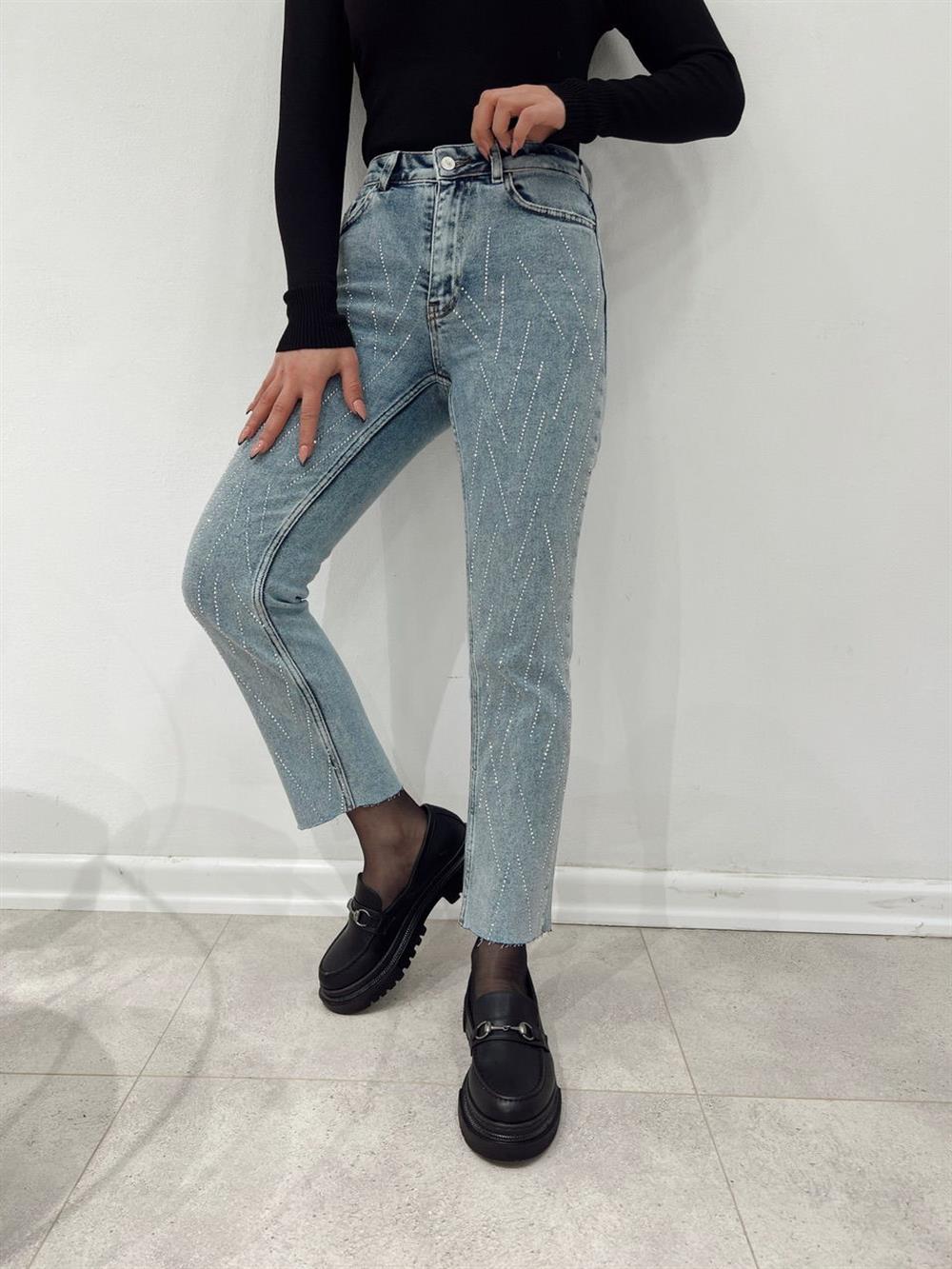 Verev Taşli Mavi̇ Jean - Şulenin Butiği