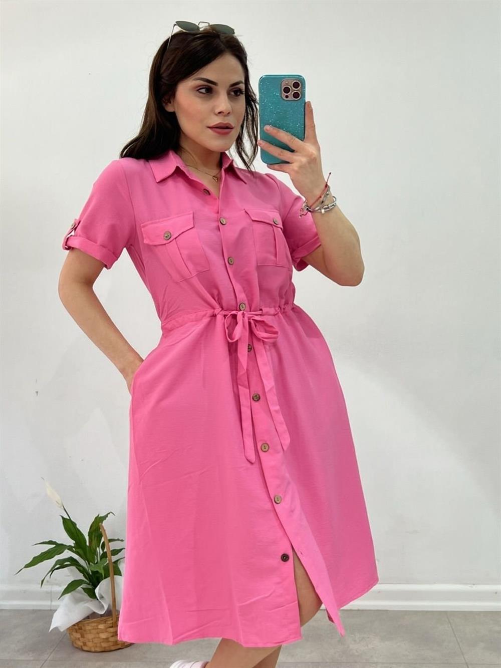 Gömlek Elbi̇se Pembe