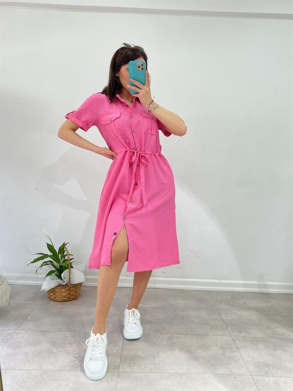 Gömlek Elbi̇se Pembe