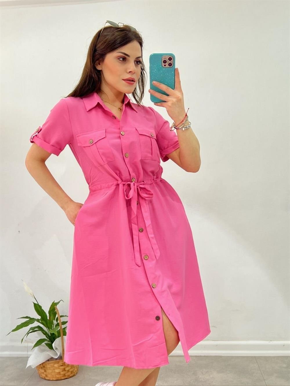 Gömlek Elbi̇se Pembe
