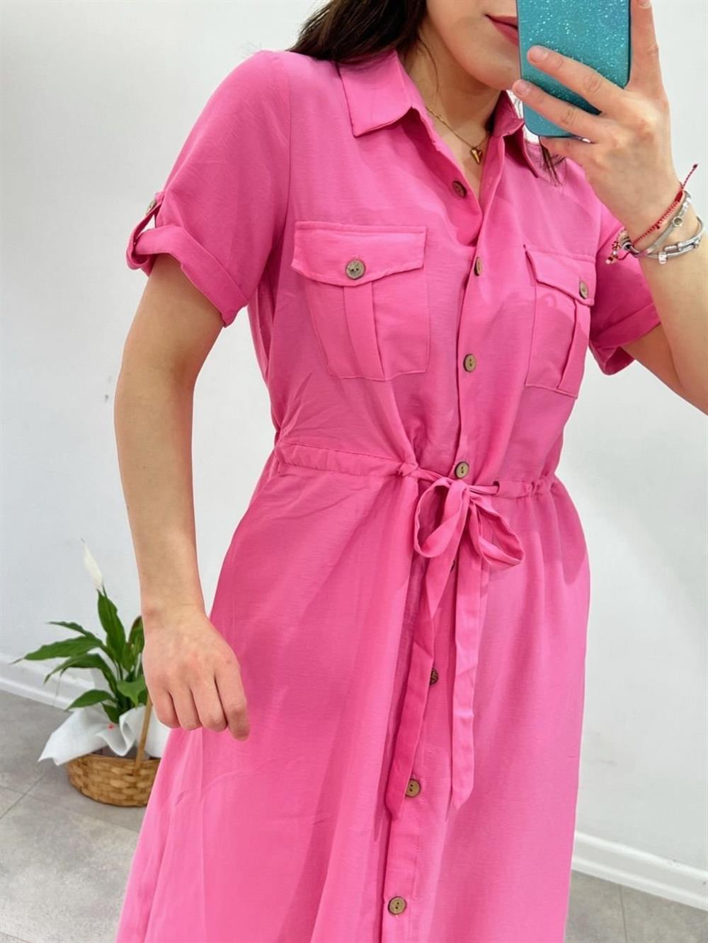 Gömlek Elbi̇se Pembe