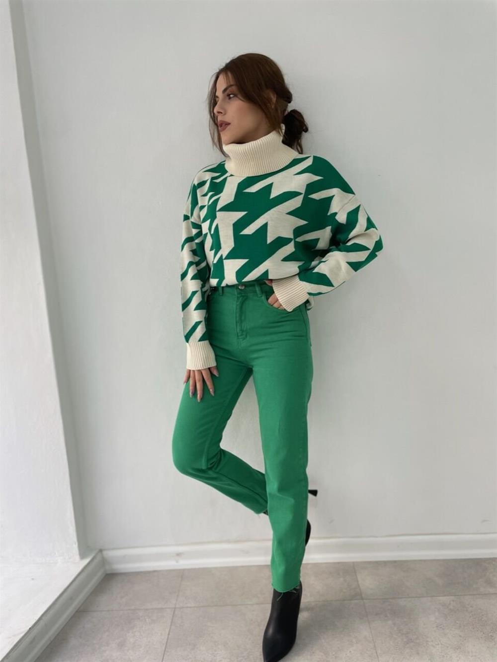 Yeşi̇l Balikçi Yaka Kazak