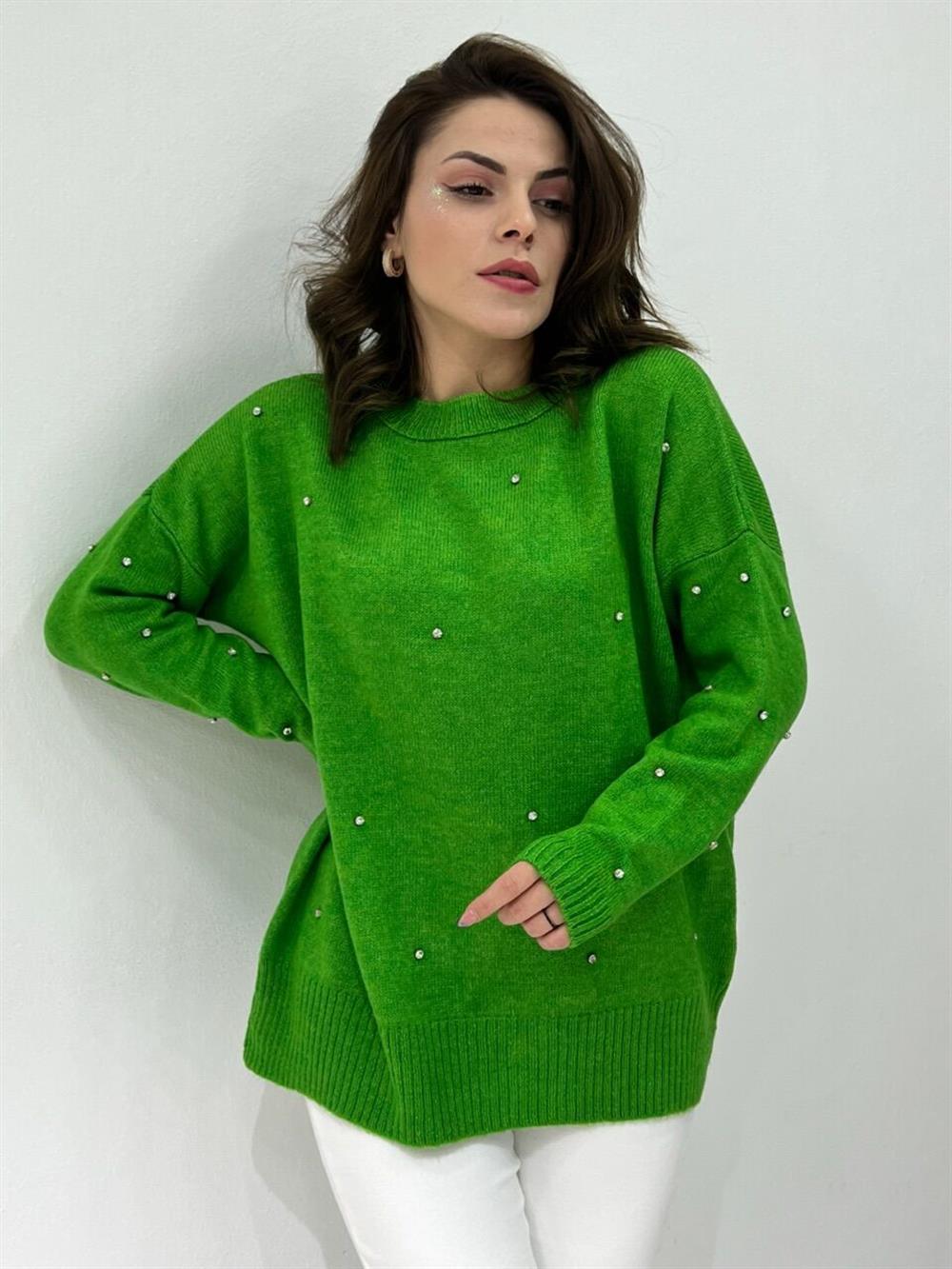 Yeşi̇l Taşli Tri̇ko