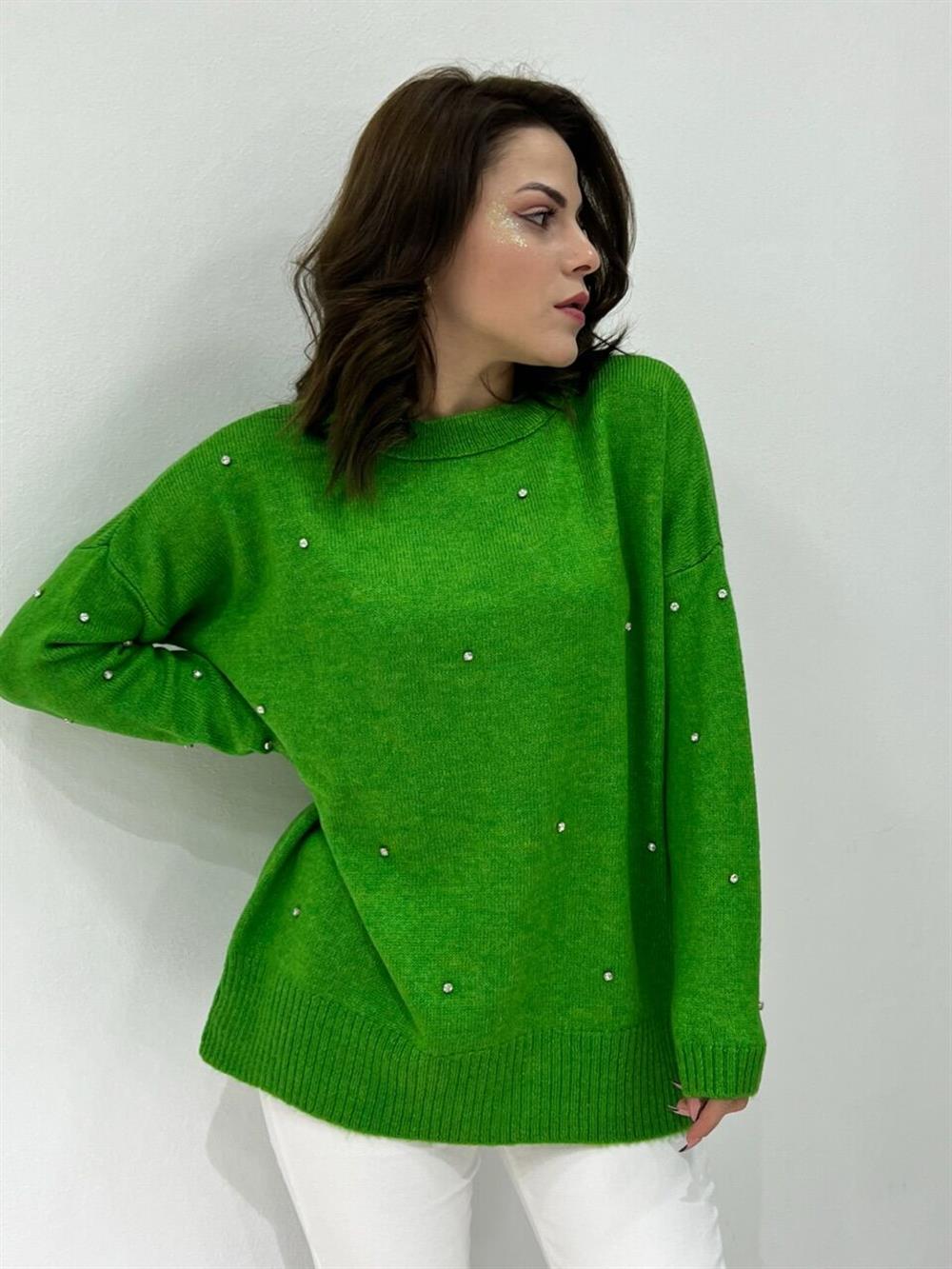 Yeşi̇l Taşli Tri̇ko