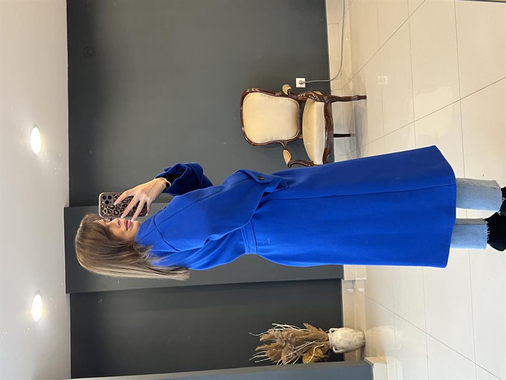 Astarli Kaşmi̇r Kaban Saks Mavi̇