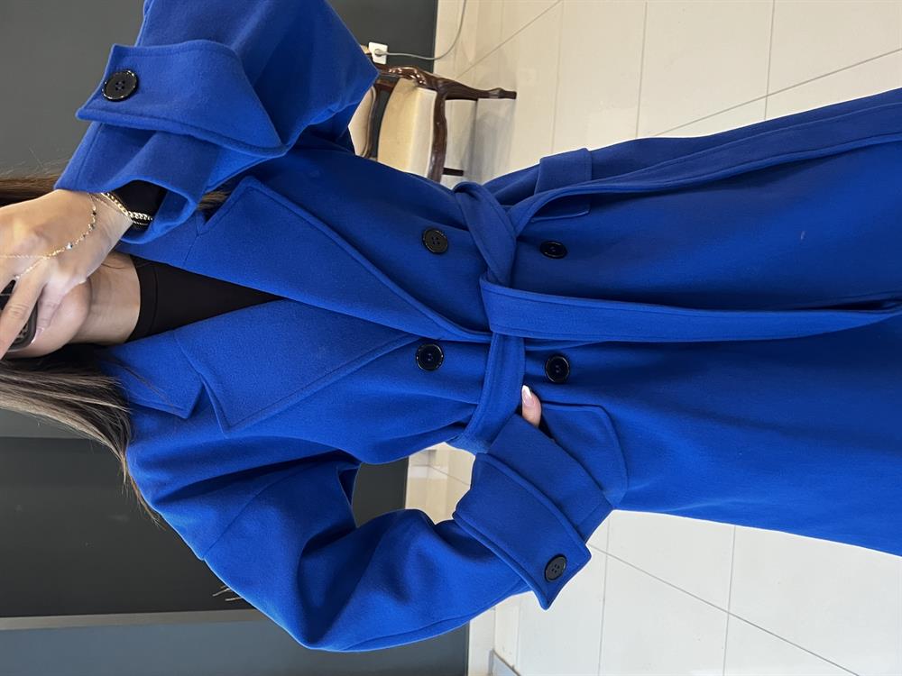 Astarli Kaşmi̇r Kaban Saks Mavi̇