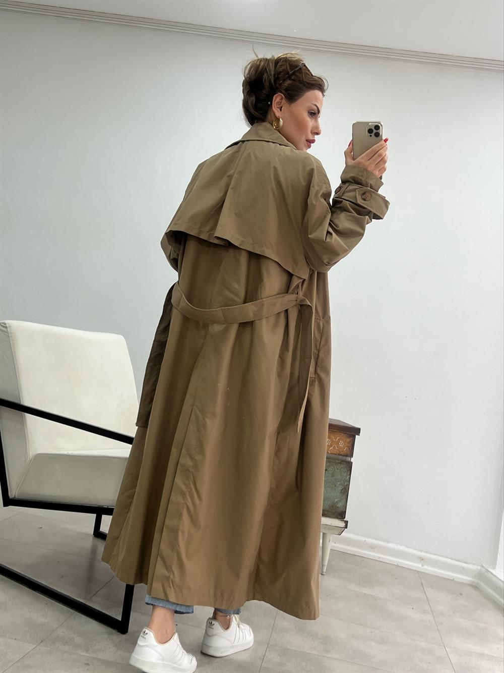 Astarsiz Mevsi̇mli̇k Camel Trenkot