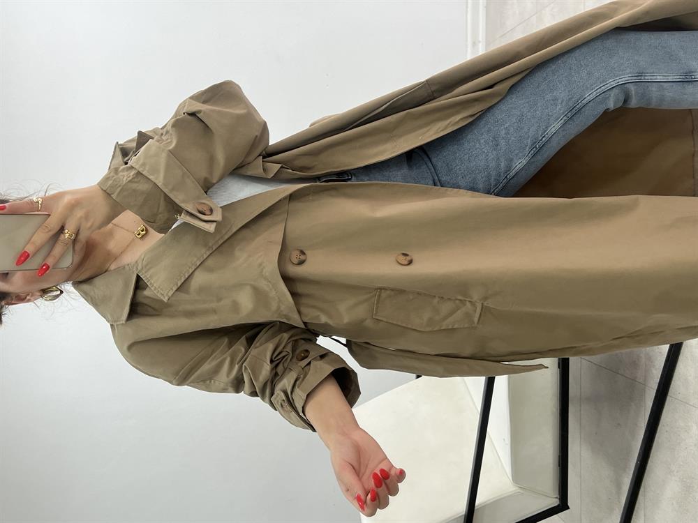 Astarsiz Mevsi̇mli̇k Camel Trenkot