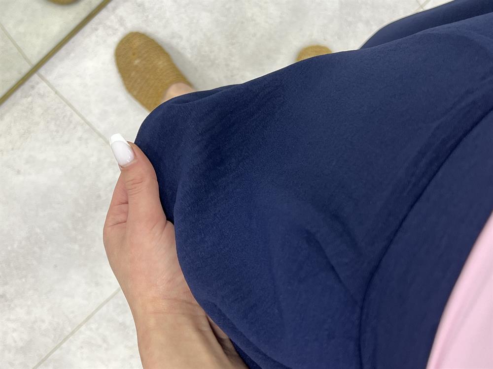 Ayrobi̇n Keten Şalvar Pantolon Laci̇vert