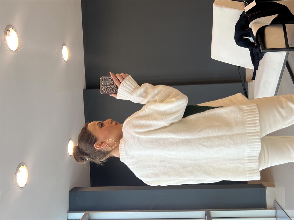 Baklava Desen Ekru Kazak