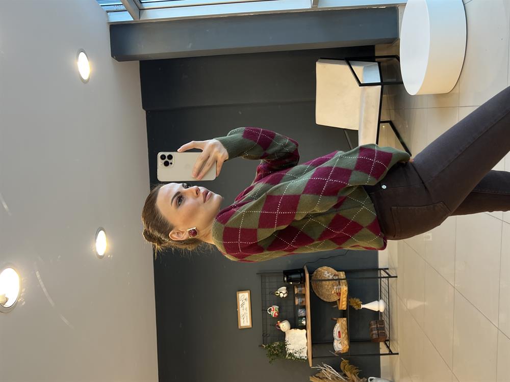 Baklava Desen Kazak Yeşi̇l