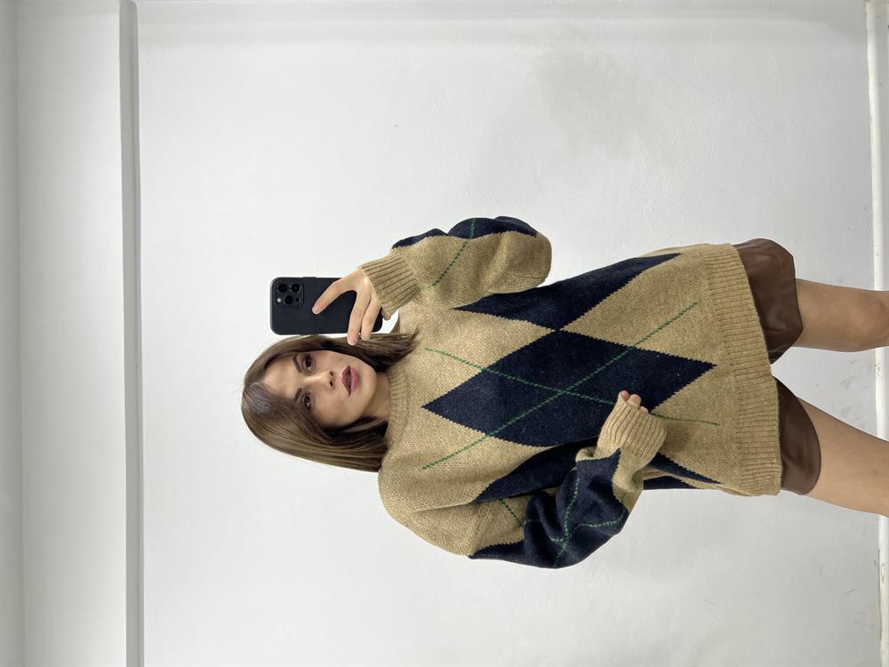 Baklava Desen Vi̇zon Kazak