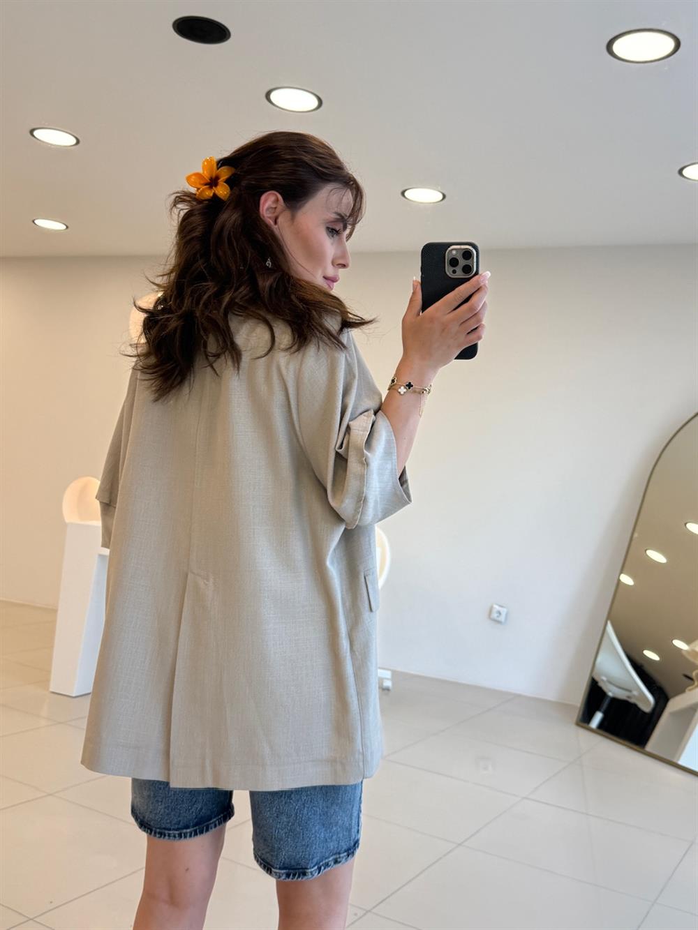 BALON KOL MEVSİMLİK CEKET KAHVE