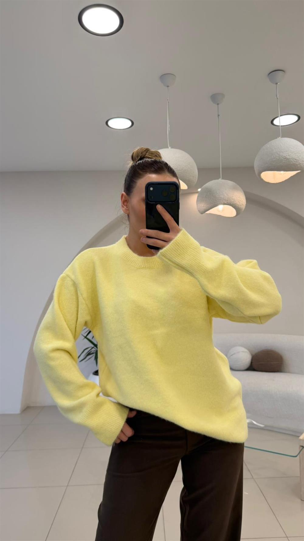 BASİC YUMOŞ KAZAK SARI