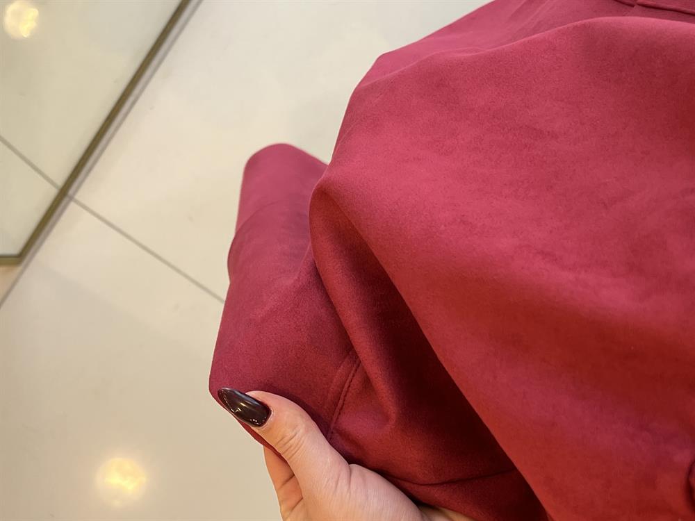 Beli̇ Lasti̇kli̇ Süet Etek Bordo